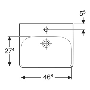 Lavoar, Geberit, Smyle Square, 50 cm, alb - Img 5