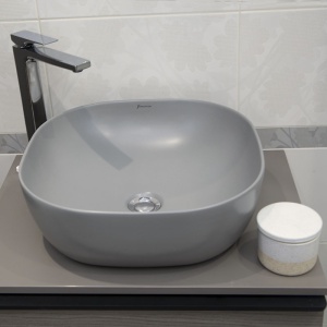 Lavoar pe blat, Fluminia, Calio-MG, patrat, 42 x 42 cm, gri mat - Img 3