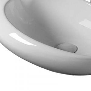 Lavoar pe blat Fluminia, Egg, alb, 49 x 31 cm - Img 4