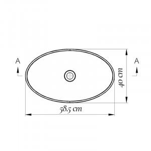 Lavoar pe blat Fluminia, Lheea, alb, 58.5 x 40 cm - Img 3