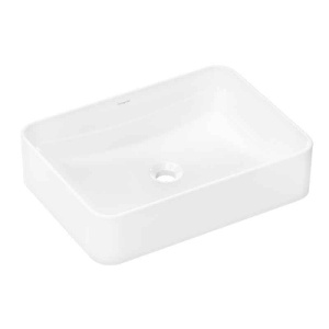 Lavoar pe blat Hansgrohe Xuniva Q, dreptunghiular, 55 x 40 cm, alb - Img 5