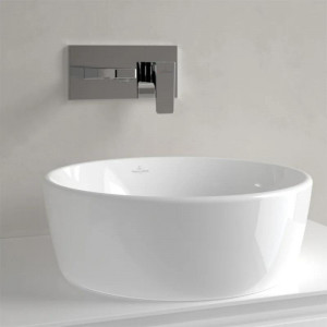 Lavoar pe blat, Villeroy & Boch, Architectura, rotund, diametru 45 cm, cu preaplin, alb - Img 4