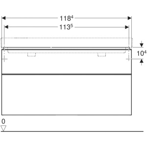 Mobilier suspendat Geberit, Smyle Square, pentru lavoar de 120 cm, alb - Img 2