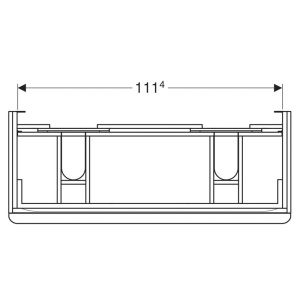 Mobilier suspendat, Geberit, Smyle Square, pentru lavoar dublu, 120 cm, nuc american hickory - Img 2