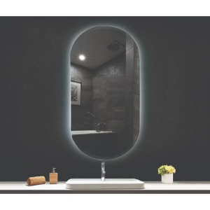 Oglindă, Fluminia, Dali Ambient 60, ovală, cu iluminare LED, 3 culori, dezaburire - Img 3