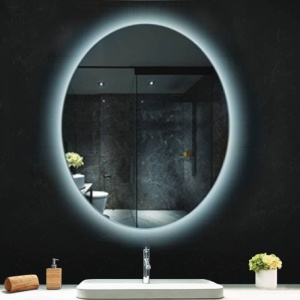 Oglindă, Fluminia, Picasso Ambient 70, ovală, cu iluminare LED, 3 culori, dezaburire - Img 2