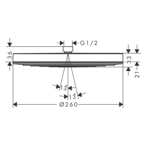 Palarie de dus, Hansgrohe, Pulsify S 260, 1 jet, bronz periat - Img 3