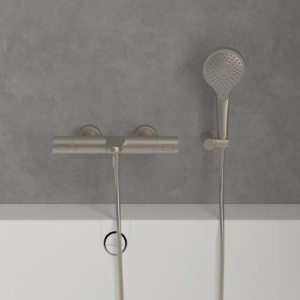 Pară de dus Villeroy&Boch, Verve, 3 jeturi, brushed nickel - Img 3