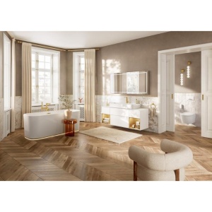 Pară de dus Villeroy&Boch, Verve, tip baton, 1 jet, brushed gold - Img 6