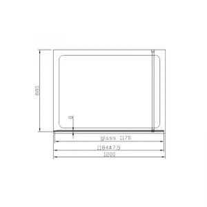 Paravan de duș, Mediterraneo, Foxy Gold, 120 cm, easy clean, profil auriu periat - Img 3