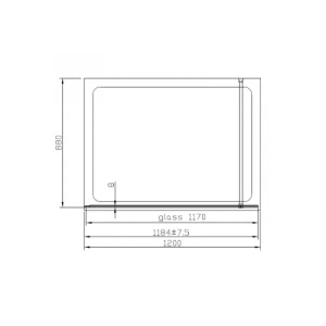 Paravan de duș, Mediterraneo, Foxy Gold, 120 cm, easy clean, profil auriu periat - Img 3