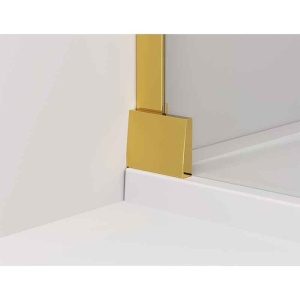 Paravan de duș Walk-In Ronal, Cadura, sticlă securizată de 6 mm, 110 x 200 cm, profil auriu - Img 2