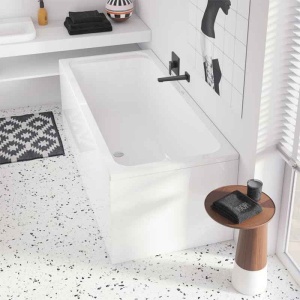 Pipă de umplere pentru cadă Villeroy&Boch, Architectura Square, 21 cm, negru mat - Img 3