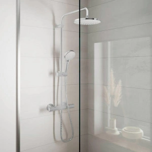 Set de dus Hansgrohe, Vernis Blend 200, cu baterie termostatata, crom - Img 5