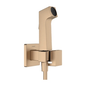 Set dus igienic Hansgrohe, Bidette, 1 jet, EcoSmart+, bronz periat