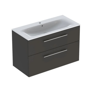 Set mobilier cu lavoar, Geberit, Selnova Square, 100 cm, lava mat