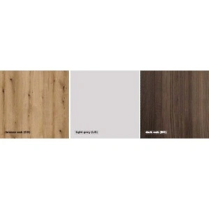 Set mobilier suspendat cu lavoar Kolpasan, Harmony 90, cu 2 sertare, bronze oak - Img 3