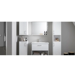Set mobilier suspendat si lavoar Kolpasan, Evelin, 80 cm, alb - Img 3