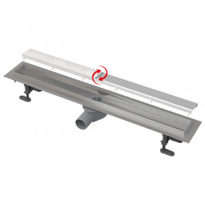 Set rigola de dus cu capac faiantabil, Alcadrain, APZ13-DOUBLE9 FIT AND GO, 75 cm