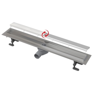 Set rigola de dus cu capac faiantabil, Alcadrain, APZ13-DOUBLE9 FIT AND GO, 55 cm