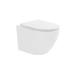 Set vas WC suspendat Fluminia, Ricci Tornado, spălare cu vârtej, 36 x 49 cm, alb
