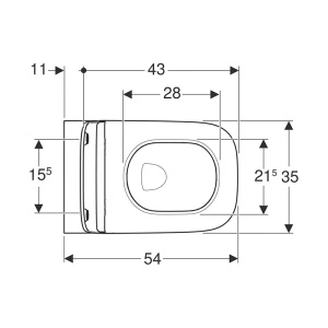 Set vas wc suspendat, Geberit, Smyle Square, rimless, cu capac soft close și quick release, alb - Img 3