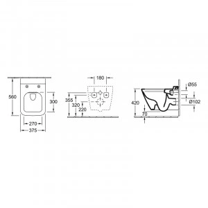 Set vas wc suspendat, Villeroy & Boch, Finion, DirectFlush, cu capac soft close si quick release, alb alpin - Img 2