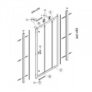 Usa culisanta Huppe, X1A, 100x190, formata din 3 elemente - Img 2