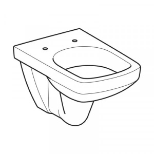Vas WC suspendat, Geberit, Selnova Square, cu spălare verticală, alb - Img 3