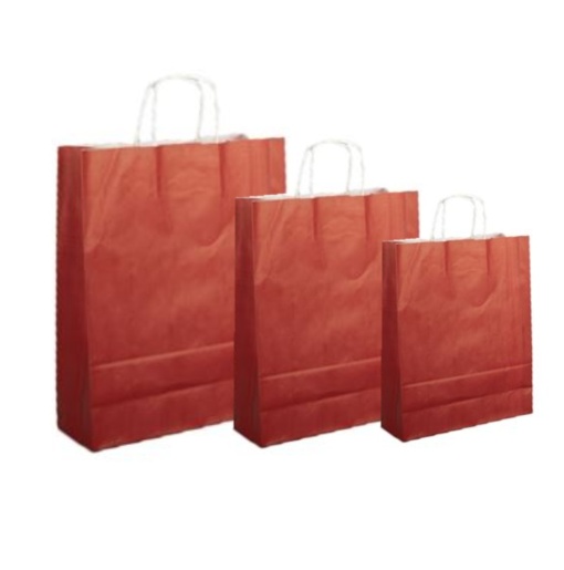 Pungi albe, colorate 100% bordo - 20X9X25cm - 100 buc.