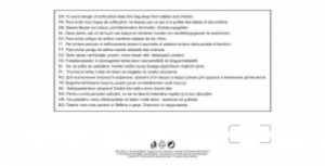 Pungi CAST cu clapeta adeziva, 400*400 mm, imprimate cu text de avertizare, 500 buc/set - Img 4
