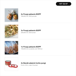 Patiserie medie BOPP – kit complet