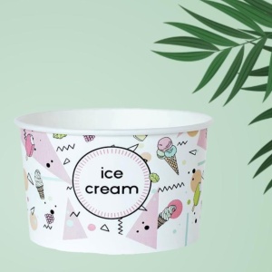 Pahare carton inghetata ICE CREAM - 130ml - 100 buc. - Img 1