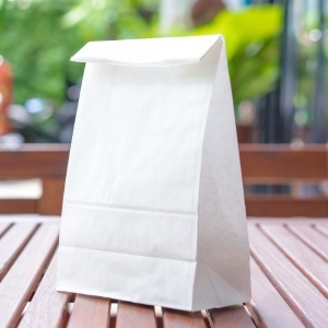 Punga transport, hartie alba, fara maner - 18 x 9 x 27cm - 500 buc. - Img 1