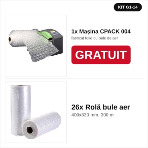 Mașina de folie cu bule de aer CPACK-004 CADOU + 26 role de bule aer - Img 2