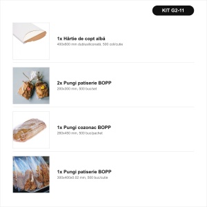 Patiserie – hârtie 40x60 + BOPP – kit complet