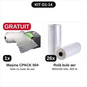 Mașina de folie cu bule de aer CPACK-004 CADOU + 26 role de bule aer