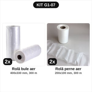 Rezerve pentru mașina de folie cu bule CPACK-004: 2 role bule + 2 role perne