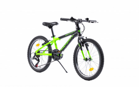 Bicicleta MTB Copii Pegas Mini Drumet 20&#039;&#039; Negru mat - Verde - Img 3
