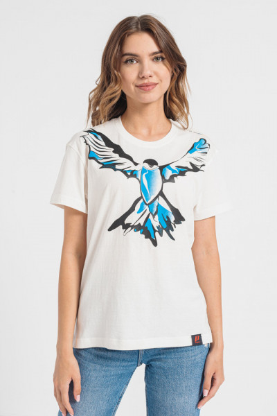 TRICOU CASUAL PASARE ALBASTRA DAMA - Img 4