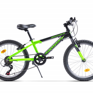 Bicicleta MTB Copii Pegas Mini Drumet 20'' Negru mat - Verde