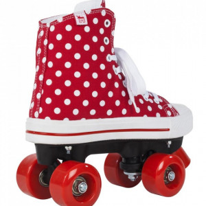 Role Rookie Canvas High Polka Dots, Rosu-Alb - Img 2