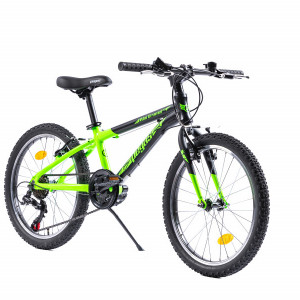 Bicicleta MTB Copii Pegas Mini Drumet 20'' Negru mat - Verde - Img 3