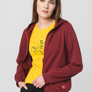 HANORAC COTON CASUAL FEMEI BURGUNDY - Img 2