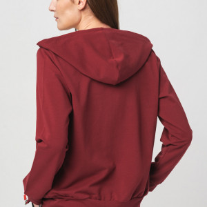 HANORAC COTON CASUAL FEMEI BURGUNDY - Img 3