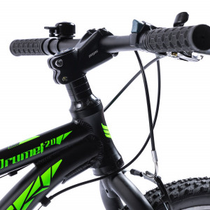Bicicleta MTB Copii Pegas Mini Drumet 20'' Negru mat - Verde - Img 5