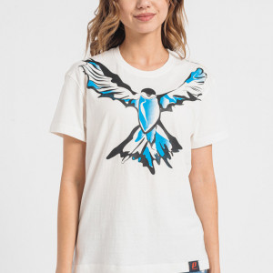 TRICOU CASUAL PASARE ALBASTRA DAMA - Img 4