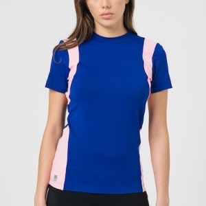Tricou cu model colorblock si decupaje