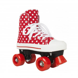 Role Rookie Canvas High Polka Dots, Rosu-Alb