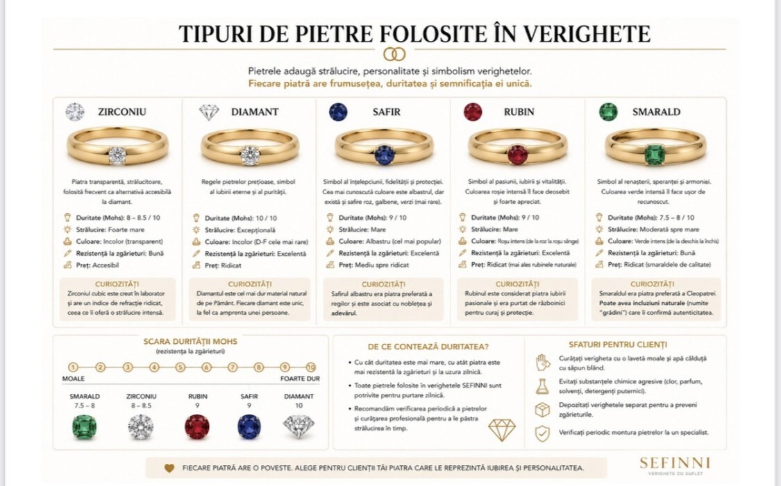 Verighete cu pietre prețioase – eleganță, simbol și personalitate în alegerea perfectă